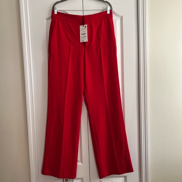NWT ZARA 2 Pieces SET. Red Double Breasted Buttoned Blazer And Pants. - Picture 13 of 16